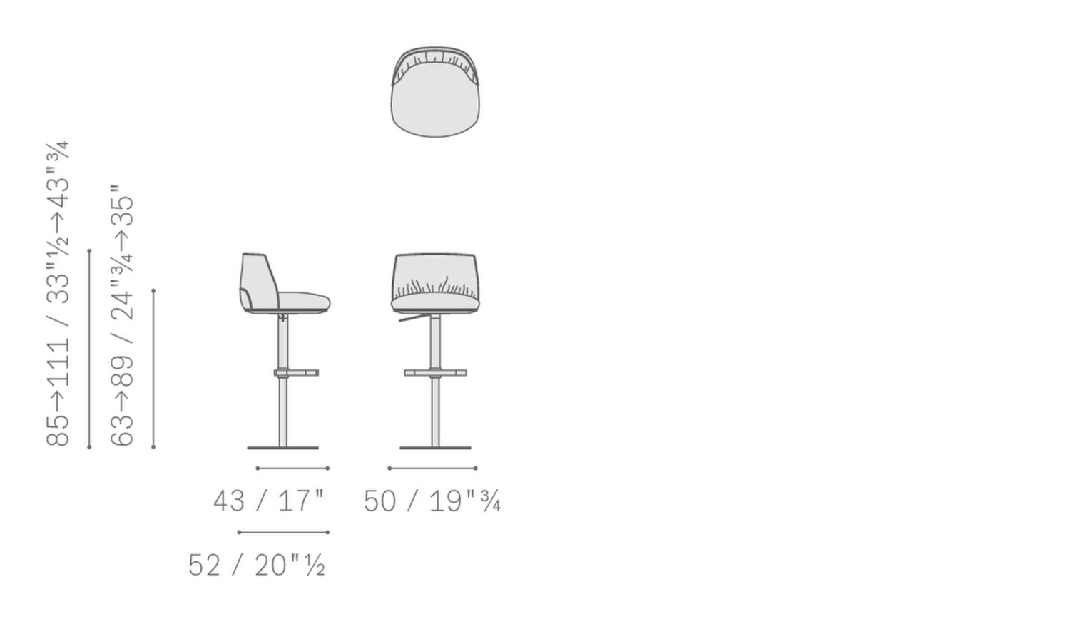 Stampa 01 archibald stool steel 5506092